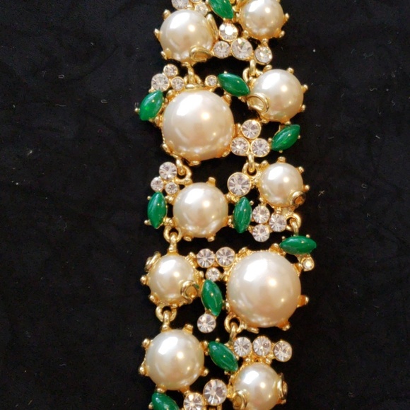 Green and pearl bracelet Christmas - Picture 4 of 4